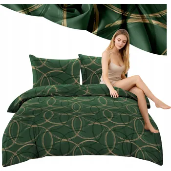 Povlečení SADA LOŽNÍHO POVLEČENÍ Saténová bavlna 160x200 + 2 POVLAKY NA POLŠTÁŘE AML-2683