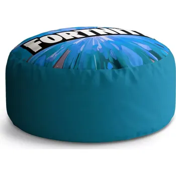 Taburet Sablio Kulatý taburet Circle FORTNITE modrá: 38x48 cm - Sablio