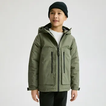 Chlapecká bunda Reserved - Zateplená bunda s kapucí - zelená - 772HF-87X - 772HF-87X-134