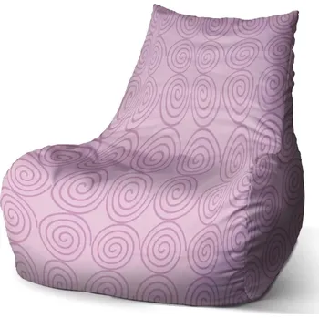 Sedací pytel Sedací vak Bean Růžové spirály - Sablio - 100 x 90 x 45 cm
