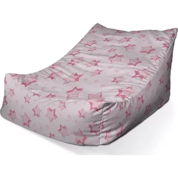 Sedací pytel Sedací vak Lounge Růžové hvězdičky - Sablio - 80 x 95 x 50 cm