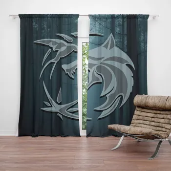 Závěs Sablio Závěsy Zaklínač V lese: 2ks 140x250cm