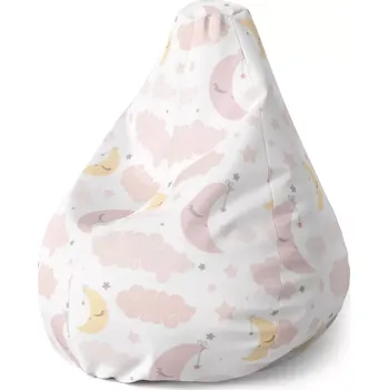 Sedací pytel Sedací vak Pear Měsíčky - Sablio - 70 x 95 x 15 cm