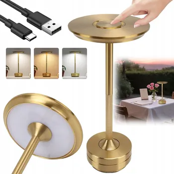 Lampička Stolní Dotyková Lampa do Obýváku Ložnice USB-C Nabíjení Hliníková