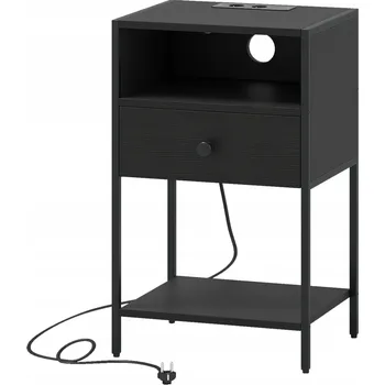 Noční stolek Noční stolek s nabíjecí stanicí, Odkládací stolek