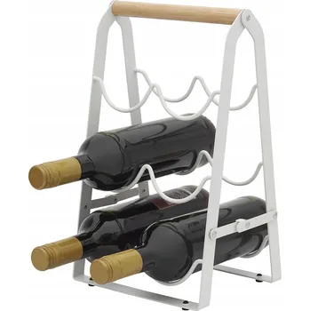 Stojan na víno Skládací stojan na víno na 6 lahví, přenosný