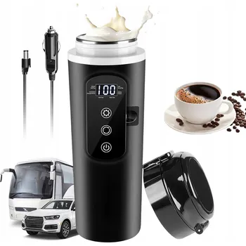 Rychlovarná konvice ELEKTRICKÁ KONVICE 12V / 24V DO AUTA CESTOVNÍ HRNEK OHŘEV 500ML