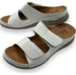 Gogo Dámské bílé nadměrné pohodlné pantofle 01 Barva: Bílá, Velikost: 42