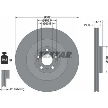 Brzdový kotouč Brzdový kotouč TEXTAR 92350805