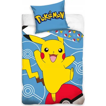 Povlečení Sada povlečení Carbotex Pokémon modrá 160x200 cm