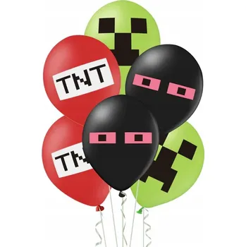 Balónek Balónky s potiskem Pixely TNT 12 ks 30 cm