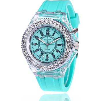 Hodinky Svítící led párové módní hodinky | doplňky - Mátově zelená