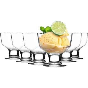 Sklenice Poháry na zmrzlinu šálky GLASMARK sada 6ks dezert želé 270ml