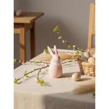 Velikonoční dekorace Sinsay - Velikonoční keramický zajíček - pastelová růžová - 591JG-03X - 591JG-03X-ONE