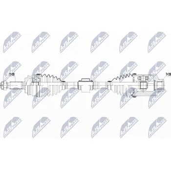 Poloosa kola Hnací hřídel AJS Parts NPW-CH-058