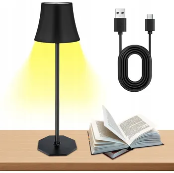 Lampička BEZDRÁTOVÁ NOČNÍ LAMPA STOLNÍ LED DOTYKOVÁ SE 3 REŽIMY BAREV USB