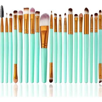 Kosmetický štětec Sada kosmetických štětců na líčení | kosmetické doplňky - Zelená 20 ks