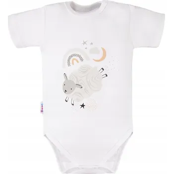 Kojenecký body Ewa klíče body Mellow krátký rukáv bílé, velikost 92