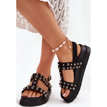 Dámské sandále Boto Ozdobené Dámské Sandály Na Platformě Mailisa Barva: Černá, Velikost: 39