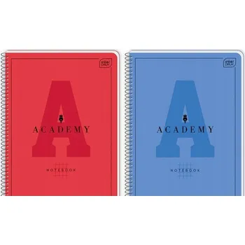 Blok Kroužkový Blok A5+ 80 listů čtvereček 90g Academy hybrid