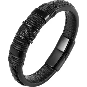 Náramek Stylový kožený rockový náramek pro muže | pánský náramek, kožený šperk - 12