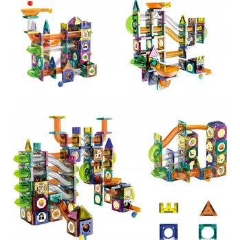 ostatní stavebnice SVÍTÍCÍ KULODROM, MAGNETICKÉ STAVEBNICE, DRÁHA PRO KULIČKY, 110 DÍLKŮ