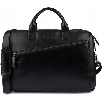 Pánská kožená taška přes rameno na notebook 15,6" velká černá business Beltimore