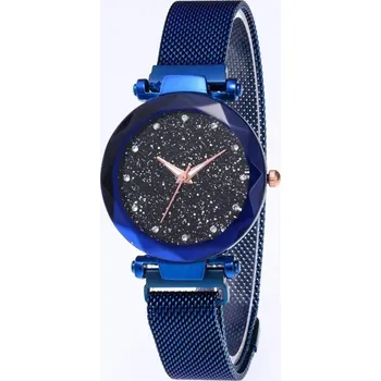 Hodinky Elegantní třpytivé nerezové hodinky | dámské doplňky - Modrý