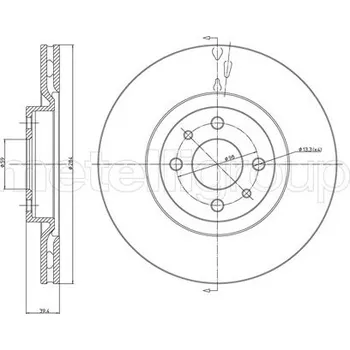 Brzdový kotouč Brzdový kotouč METELLI 23-0298C