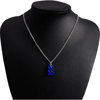 Náhrdelník Barevný řetízek s medvídkem pro dívky a ženy | náhrdelník, přívěsek - 9