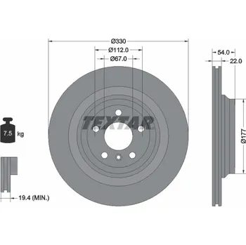Brzdový kotouč Brzdový kotouč TEXTAR 92273505