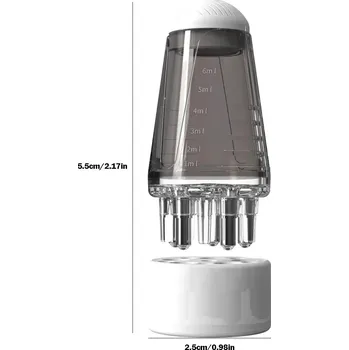 Masážní přístroj Masážní hřeben s aplikátorem oleje | masážní pomůcka - Šedá