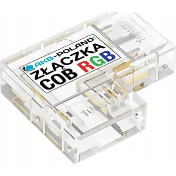 LED páska ÚHLOVÁ SPOJKA PRO LED COB RGB PÁSKY 10mm RYCHLÁ MONTÁŽ 90° RGB ROHOVÝ KONEKTOR