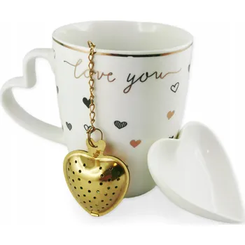 Sada na čaj HRNEK S LOUHOVAČEM A PODŠÁLKEM 3 ks | Valentýn, Den babiček