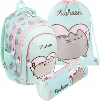 Školní batoh Školní batoh pro dívky Pusheen Mint - kompletní SET