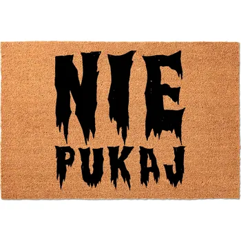 Rohožka KOKOSOVÁ VSTUPNÍ ROHOŽKA 40X60 KE DVEŘÍM S VTIPEM - NEKLEPAT