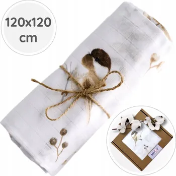 Zavinovačka ZAVINOVAČKA MUŠELÍNOVÁ PLENKA POLSKÁ 120x120 cm OD BabyU