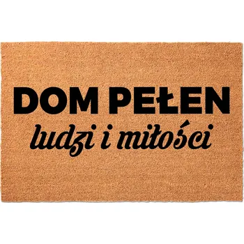 Rohožka KOKOSOVÁ VSTUPNÍ ROHOŽKA PŘED DVEŘE S HUMOREM - ZÁBAVNÁ - DŮM PLNÝ LIDÍ
