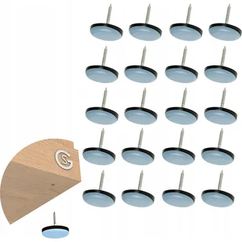 Podložka pod nábytek Teflonové podložky pod nábytek s hřebíkem, průměr 22 mm, 4 kusy