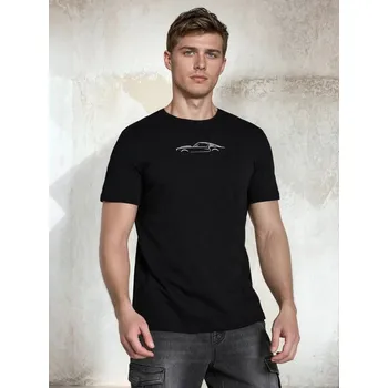 Sinsay - Bavlněná košilka s potiskem - černá - 242HL-99X - 242HL-99X-2XL