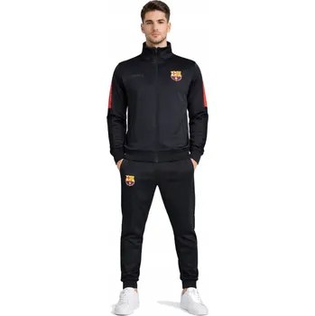 Pánská větrovka FC Barcelona sada černá pánská (bunda + kalhoty), velikost XL