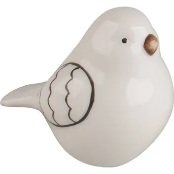 Vánoční dekorace ANDĚL Ptáček z keramiky na postavení 8 x 5 x 6,5 cm