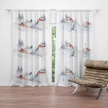Závěs Sablio Závěsy Zimní pohoda: 2ks 140x250cm