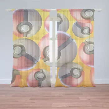 Záclona Sablio Záclony Pokemon ball Pattern: 2ks 150x250cm