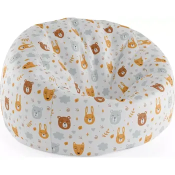 Sedací pytel Sablio Sedací vak Cocoon Medvěd a liška - 115 x 75 cm x 45 cm - Sablio