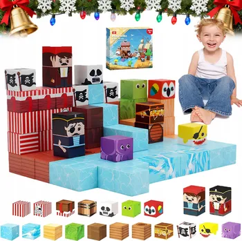 ostatní stavebnice KLOCKI MAGNETYCZNE SZEŚCIANY ZABAWKA DLA, SADA 100 KOSTEK, DÁRKY