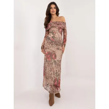 Dámské šaty Šaty DHJ SK 18702 1.13P béžové jedna velikost