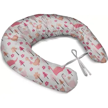 Kojící polštář Sablio Těhotenský polštář Růžoví dinosauři