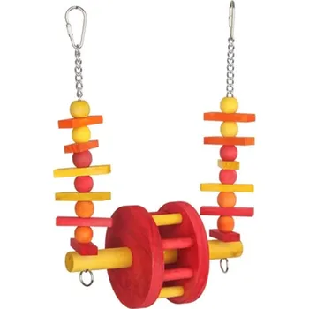 Příslušenství ke kleci pro ptáka Quapas! pestrobarevná houpačka pro ptáky 28 cm