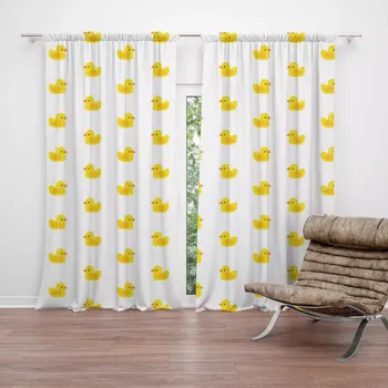 Závěs Sablio Závěsy Žluté kačenky: 2 ks - 140x250 cm - Sablio